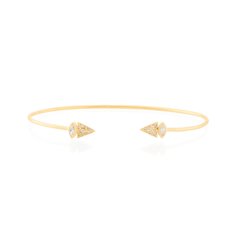Celine d'Aoust Pyramid Diamond Bangle Bracelet
