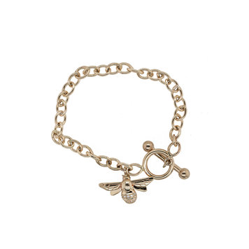 CFJ Bees Charm Bracelet Bombus Small Gold w Diamond