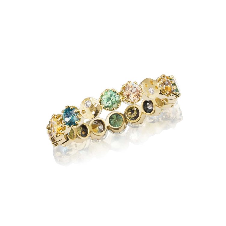 Dana Bronfman Earth Colors and Coin Eternity Band