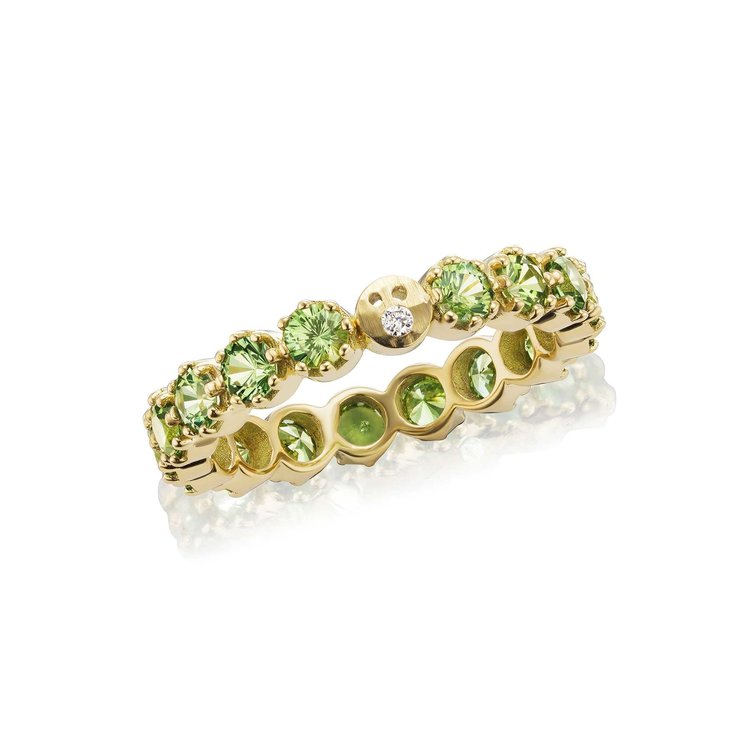 Dana Bronfman Signature Green Sapphire Diamond Eternity Band