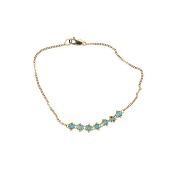 Amali Turquoise Textile Station Bracelet