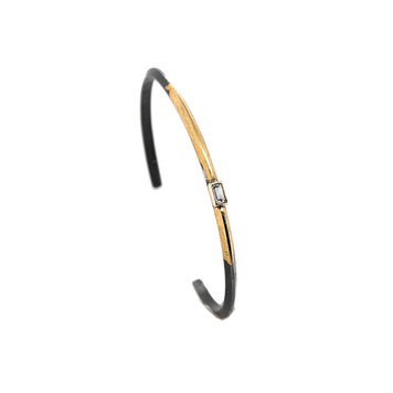 CFJ Fusion Knife Edge Fusion Baguette Diamond Cuff