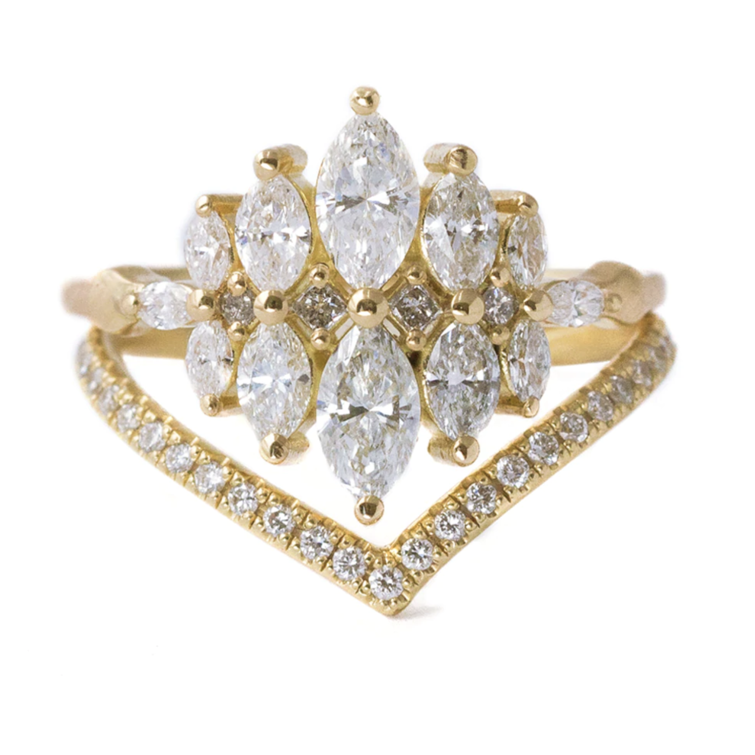 Flower Diamond Engagement Ring – ARTEMER