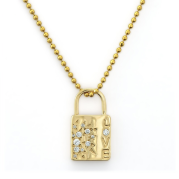 Three Stories Medium Love Lock Pendant