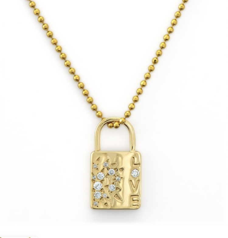 Three Stories Medium Love Lock Pendant