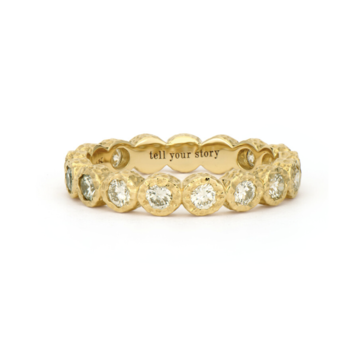 Three Stories Classic Bezel Set Diamond Eternity Band Ring