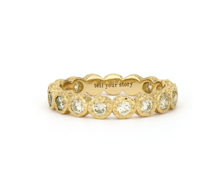 Three Stories Classic Bezel Set Diamond Eternity Band Ring