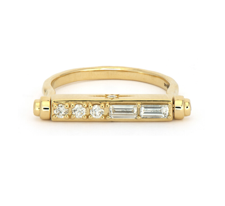 Three Stories Show Your Love Engraved Narrow Flip Ring