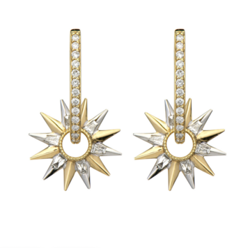 Three Stories Open Starburst Baguette Single Charm