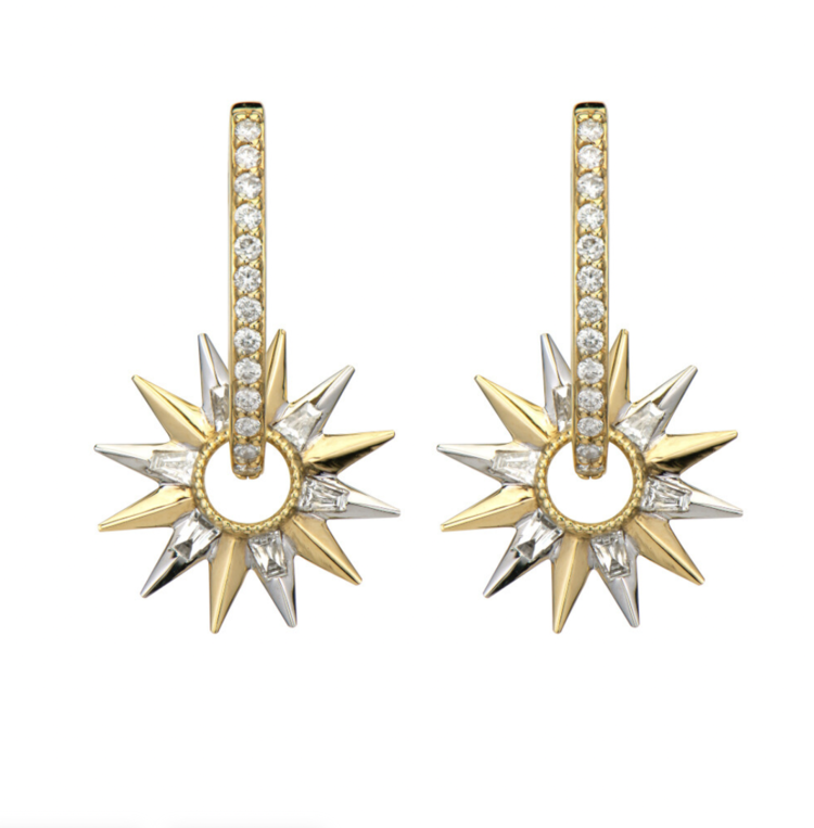 Three Stories Open Starburst Baguette Single Charm