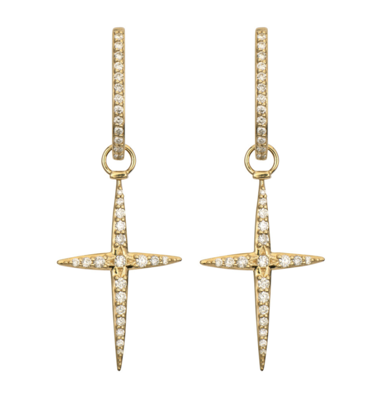 Three Stories Starry Night Top Switch Cross Charm Pendant