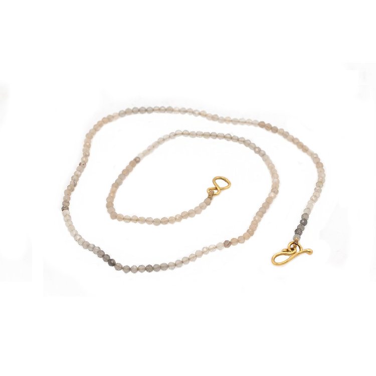 Lena Skadegard Neutral Sapphire Beaded Necklace