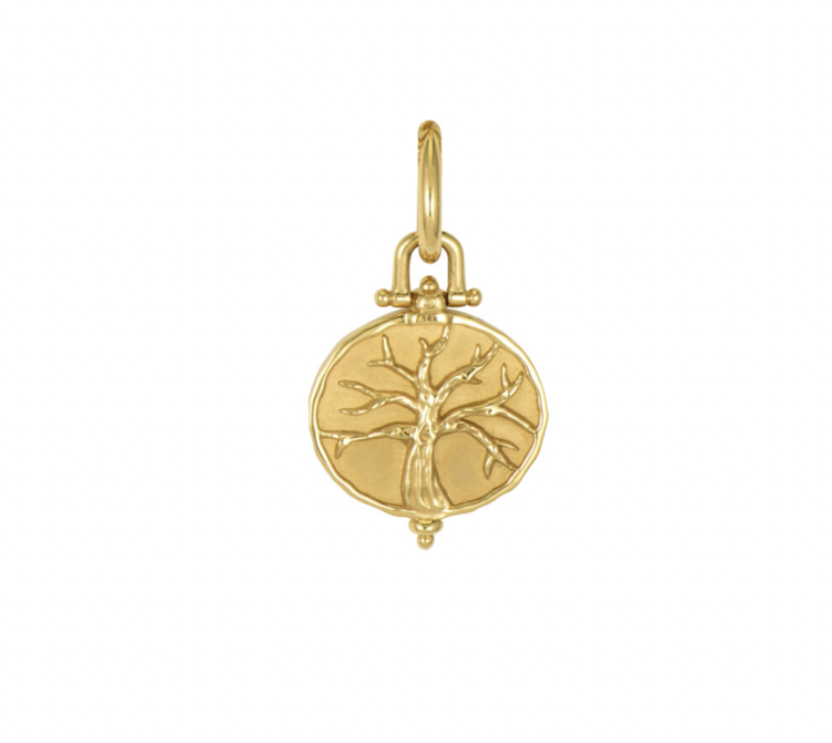 Three Stories Engraved Tree of Life Pendant with Connector