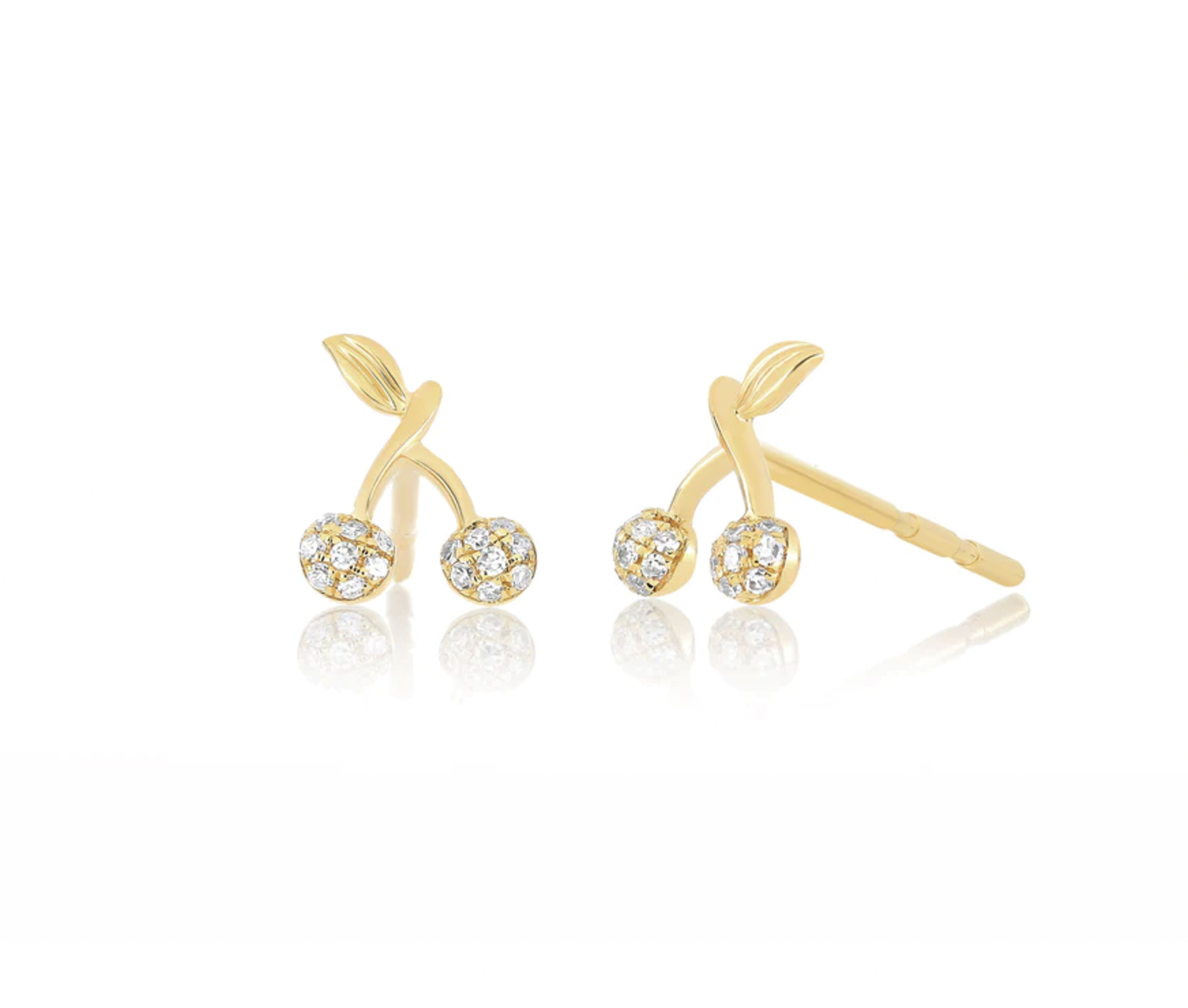Garnet Charm Hammered Horn Earrings 24 k Gold over 925 k Silver Design