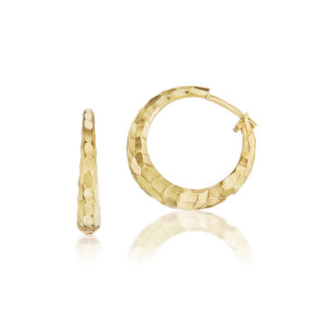 Dana Bronfman Small Hammered Hinge Click Hoop Earrings