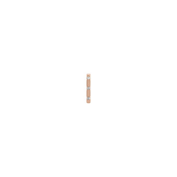 Elements by E79 Rose Gold Diamond  Bar Single Earring