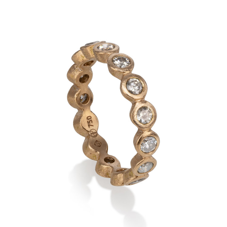 Todd Reed 1151 Silver Diamond and Rose Gold Eternity Ring
