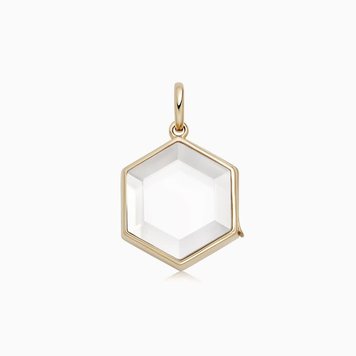Loquet 14k Hexagonal Locket