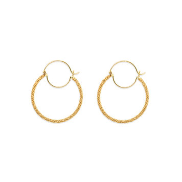 Amali Medium Stardust Gold Hoop Earrings