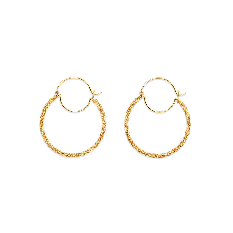 Amali Medium Stardust Gold Hoop Earrings