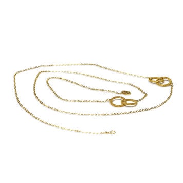 Gold Silk Textured Platelet Necklace - Element 79 Contemporary Jewelry