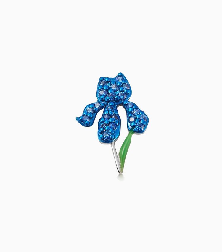 Loquet Iris White Gold and Blue Sapphire Charm