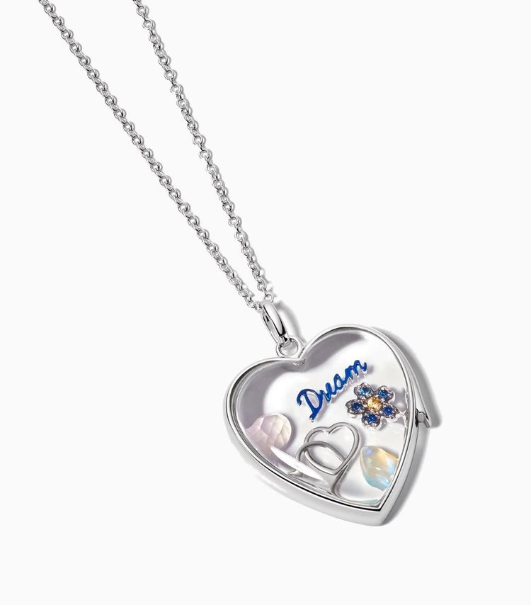 Loquet Dream White Gold and Blue Enamel Charm