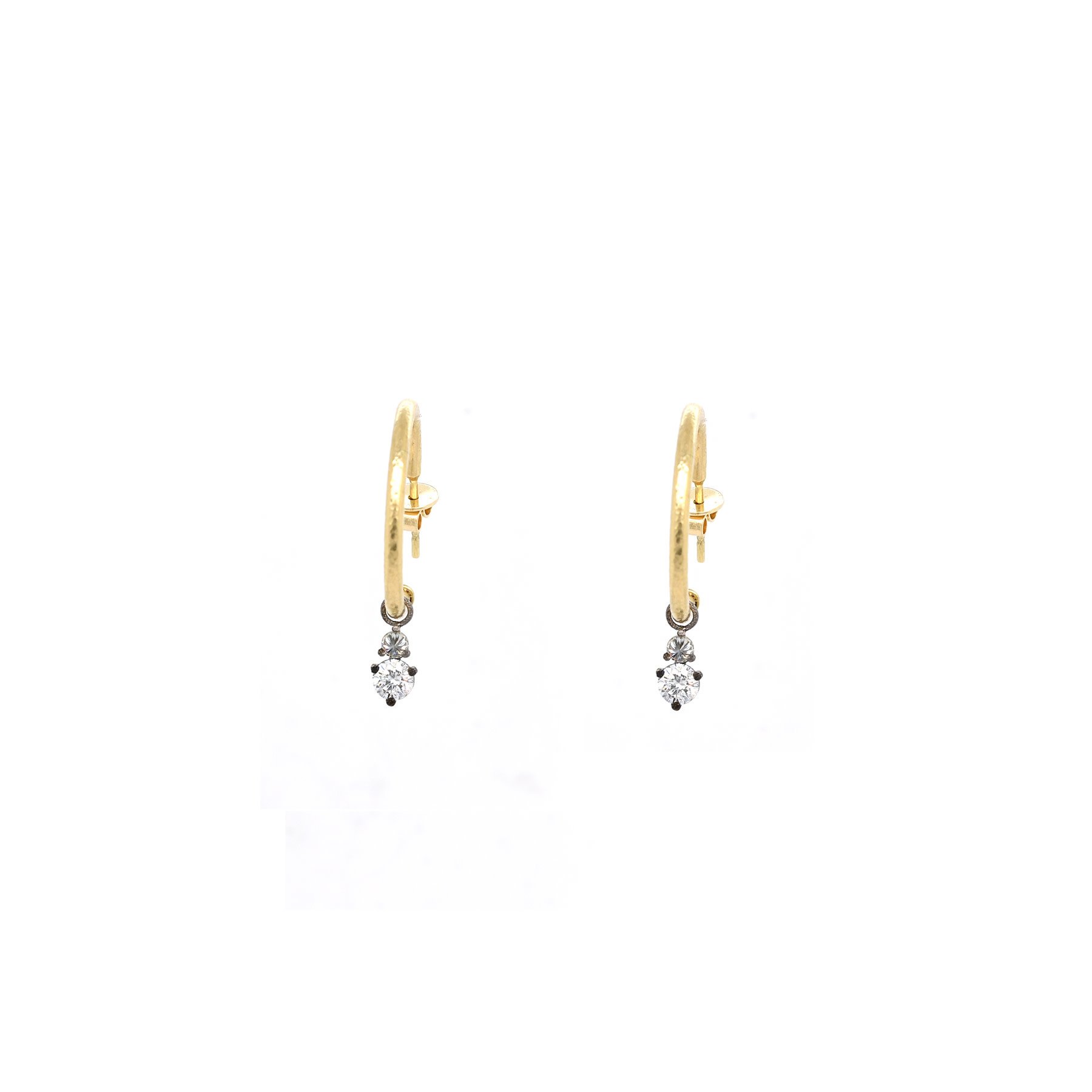 Piercing 14kt gold single earring with diamonds in gold - Rainbow K |  Mytheresa