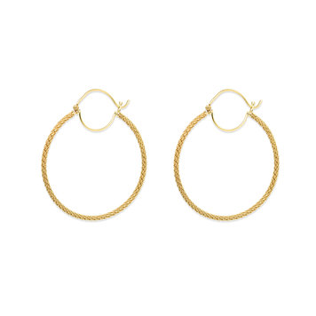 Amali Large Stardust Gold Hoop Earrings