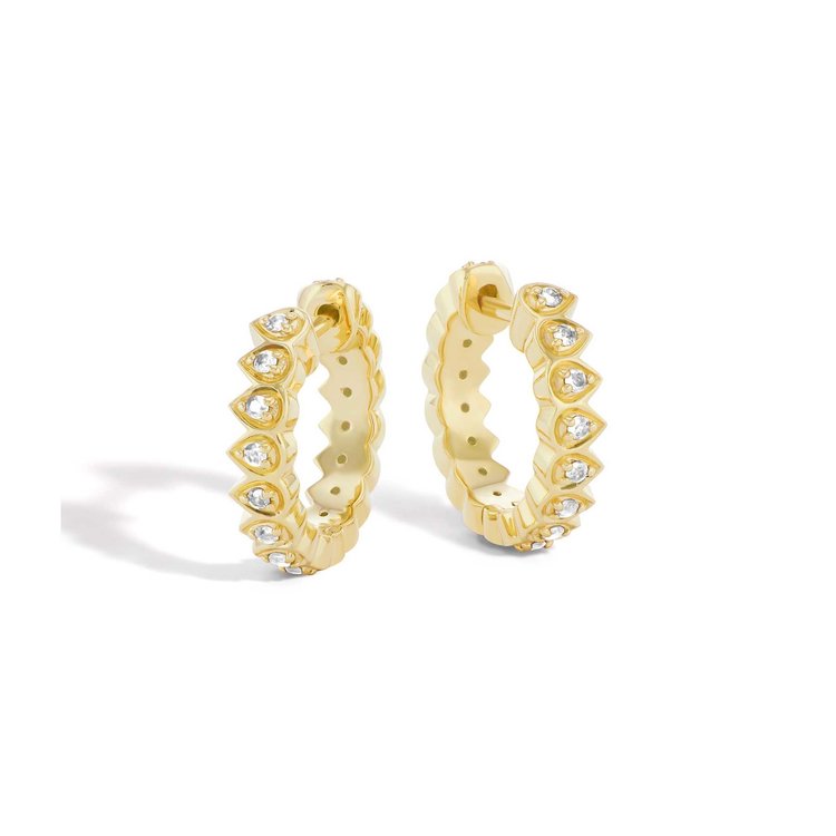 Orly Marcel Mandala Petal Diamond Huggie Earrings