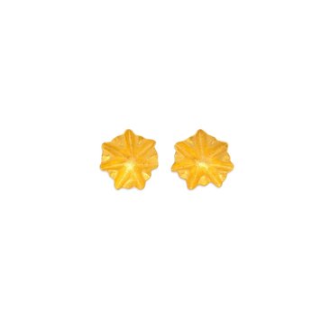 Petra Class Tiny Gold Lotus Leaves Earrings