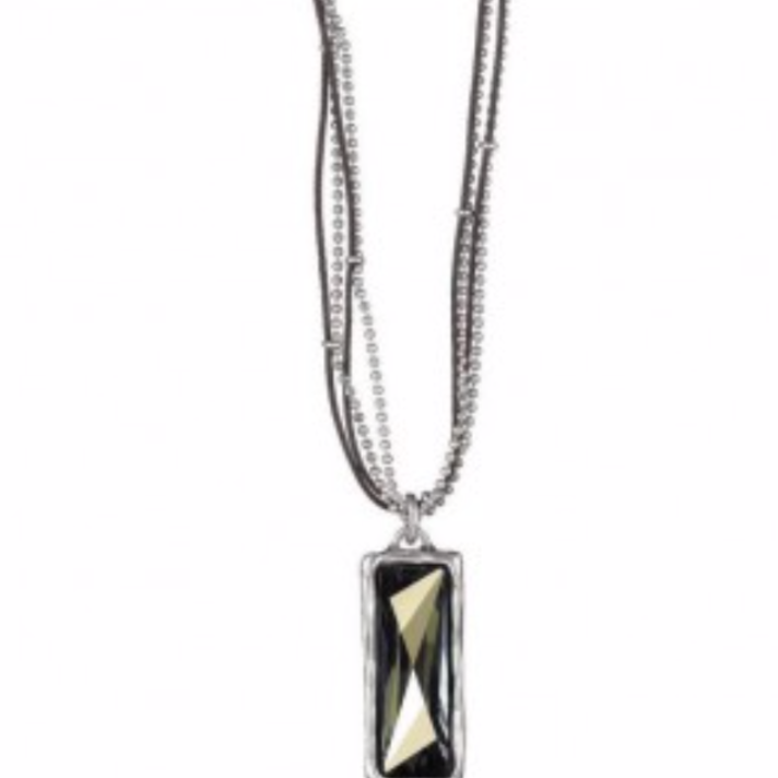 Spessartine Garnet with Ruby, White & Champagne Diamond Medium Pendant -  Element 79 Contemporary Jewelry