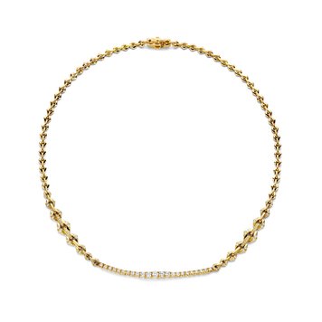 Dries Criel White Diamond Bond Flow Necklace