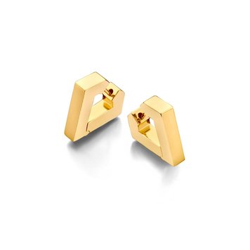 Dries Criel Yellow Gold Brute Diamanti Earrings