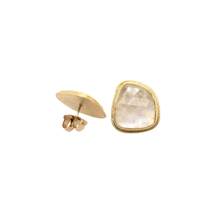 Petra Class Rose Cut Moonstone Earrings