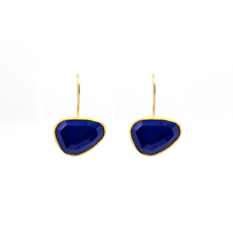 Petra Class Rose Cut Lapis Earrings
