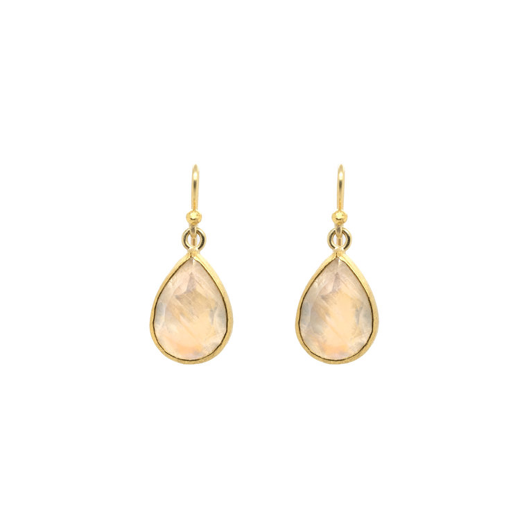 Petra Class Faceted Moonstone Drop Earrings