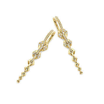 Dries Criel Yellow Gold Flow Earrings