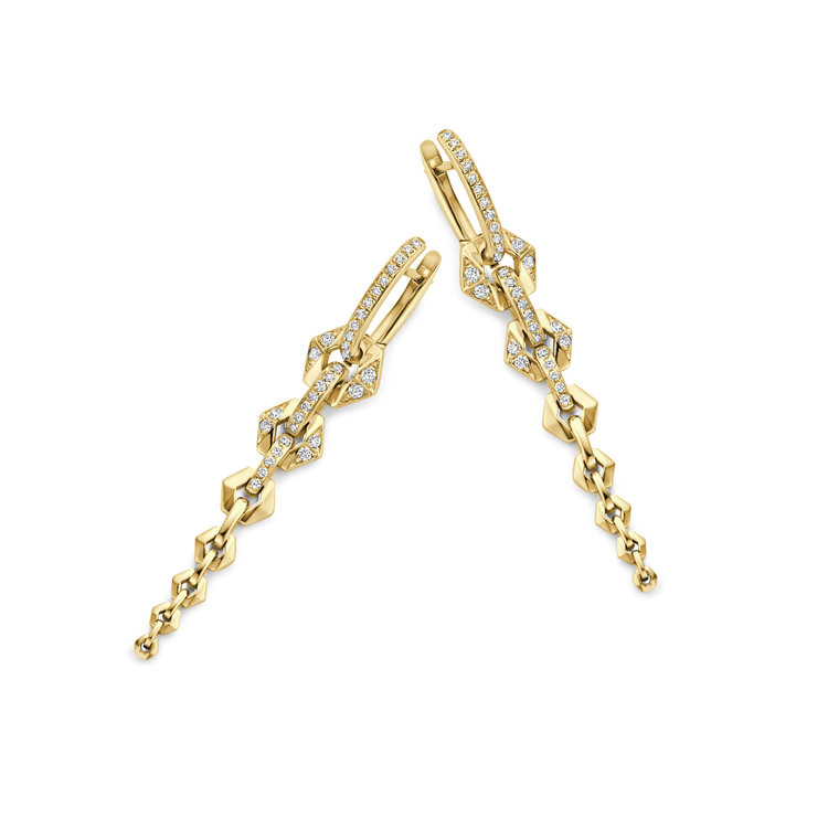 Dries Criel Yellow Gold Flow Earrings