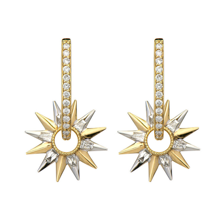Three Stories Open Starburst Baguette Single Charm