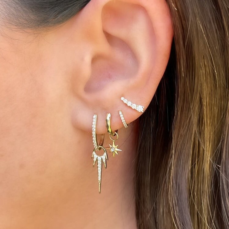 Three Stories Single Long Love Explosion Starburst Charm