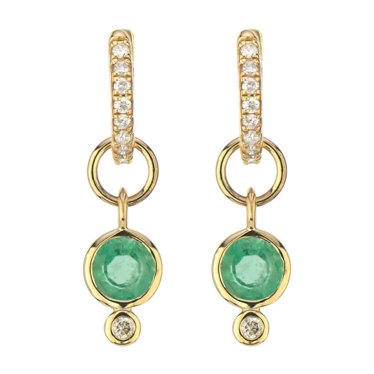 Three Stories Classic Tiny Emerald Earring Charm