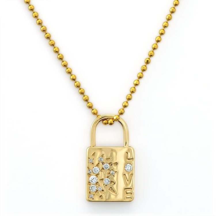 Three Stories Medium Love Lock Pendant