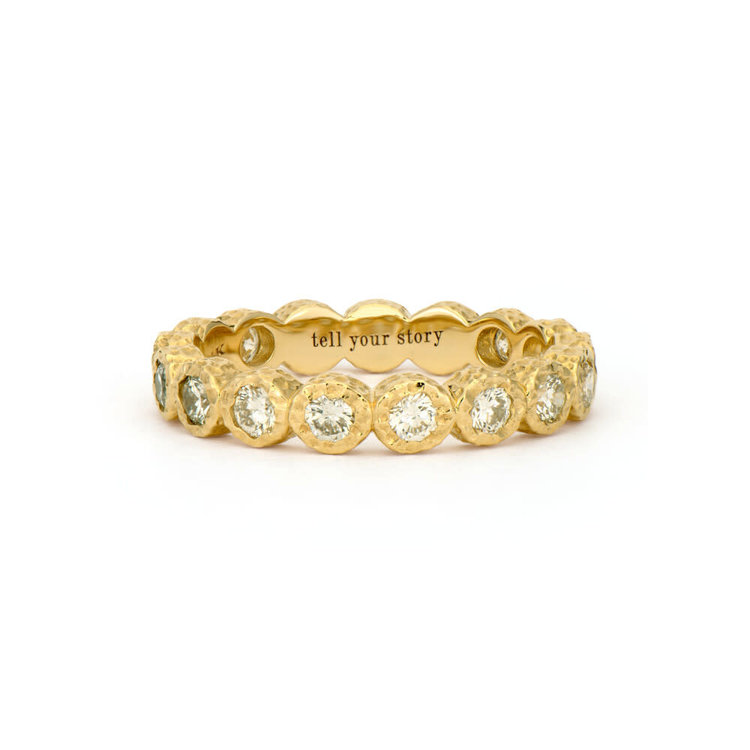 Three Stories Classic Bezel Set Diamond Eternity Band Ring
