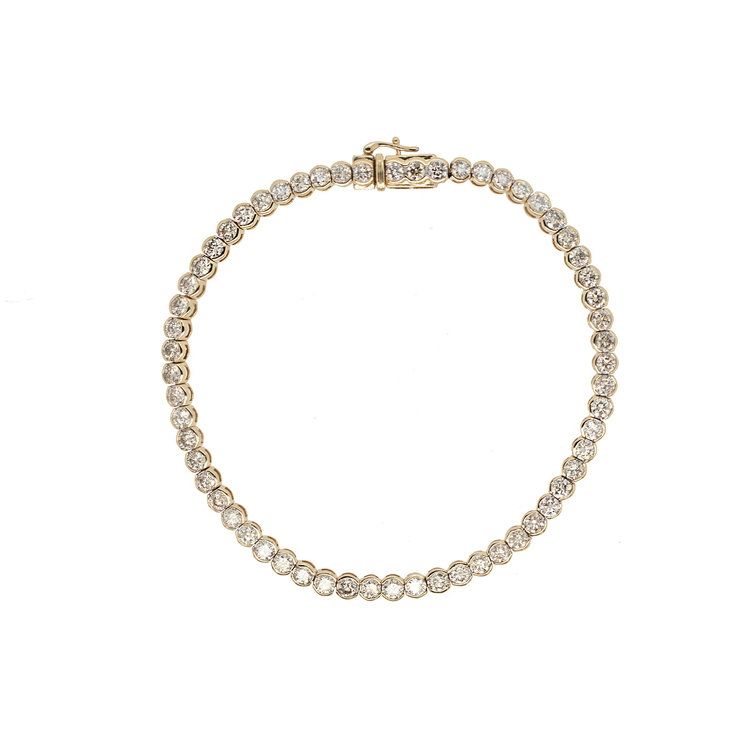 Gemma Couture Round Bezel Tennis Bracelet