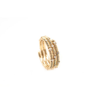 Gemma Couture Flexible Wrap Ring with Diamonds