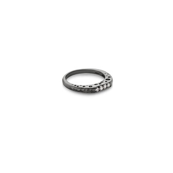 Dana Bronfman Oculus Rhodium Bar Stack Ring