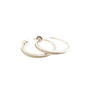 TBK Jewelry Large Silver Hoop Earrings