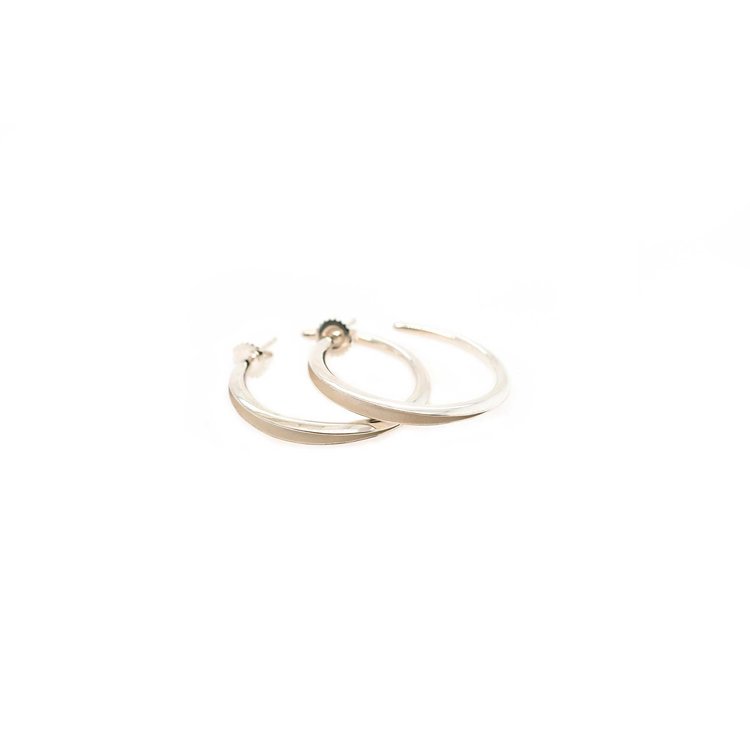 TBK Jewelry Medium Silver Hoop Earrings