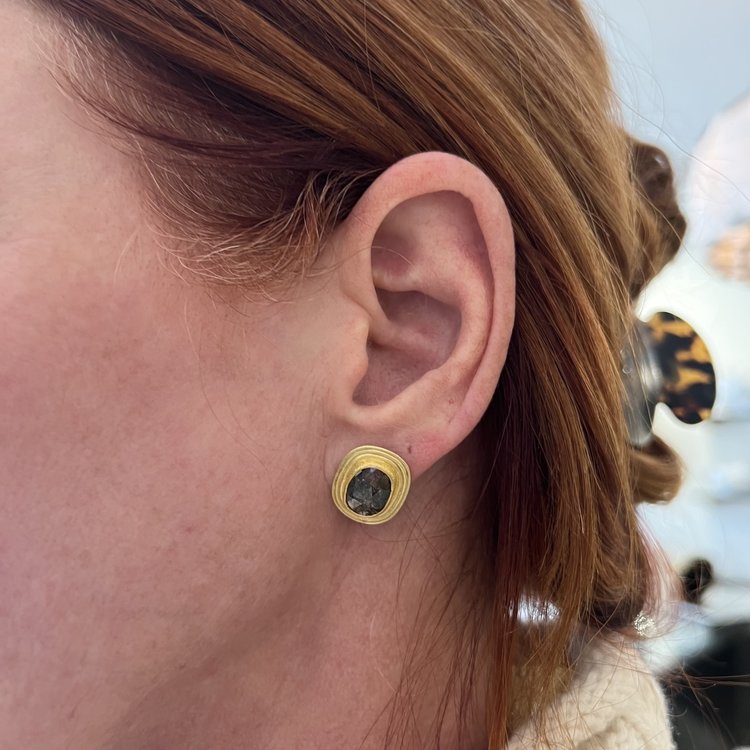 Petra Class Oval Rose Cut Diamond Earrings